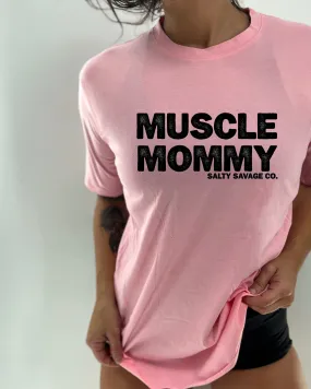 Salty Savage Ladies “Muscle Mommy” Oversized Boyfriend Tee