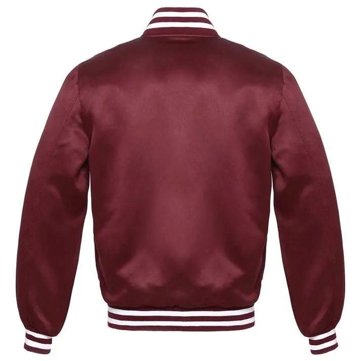 Satin - Maroon/White Trim Jacket