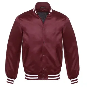 Satin - Maroon/White Trim Jacket