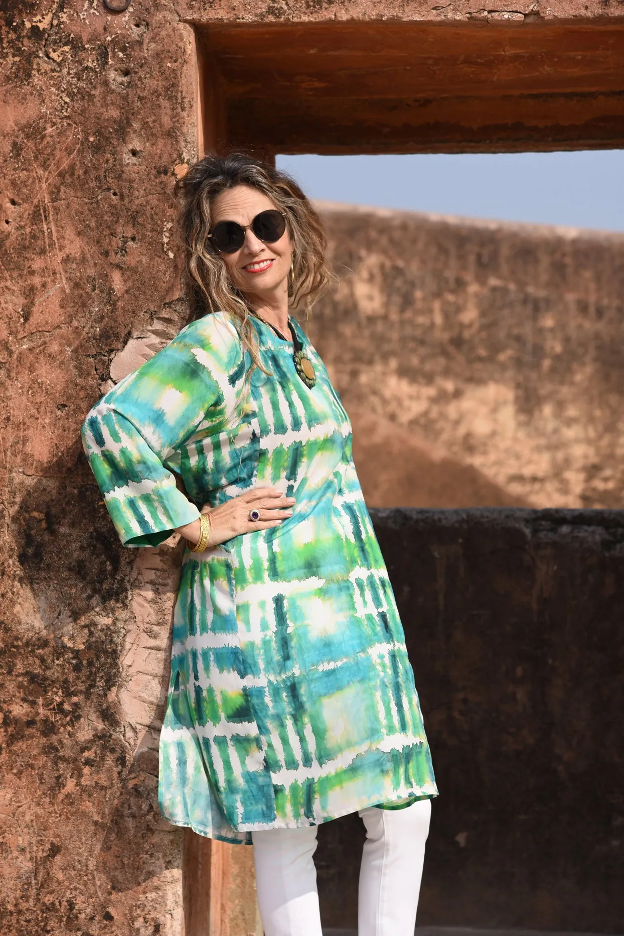 Serenity Italian Silk Midi Tunic