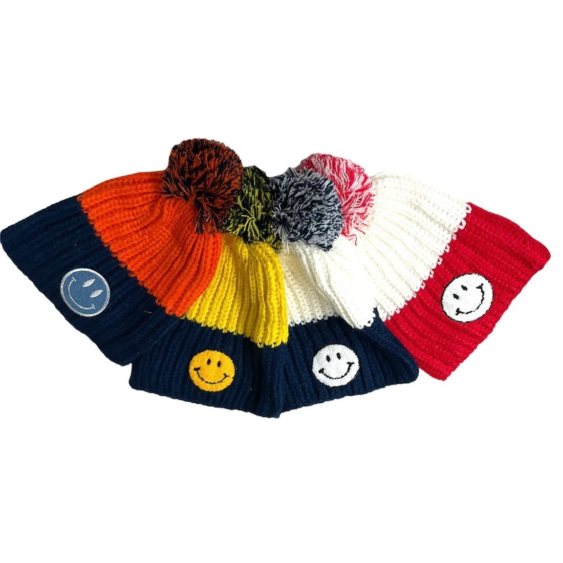 Smiley Hat with Pom Pom