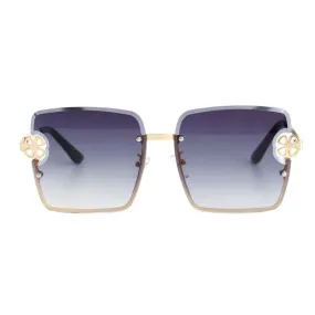 Tint Color Square Clover Sunglasses