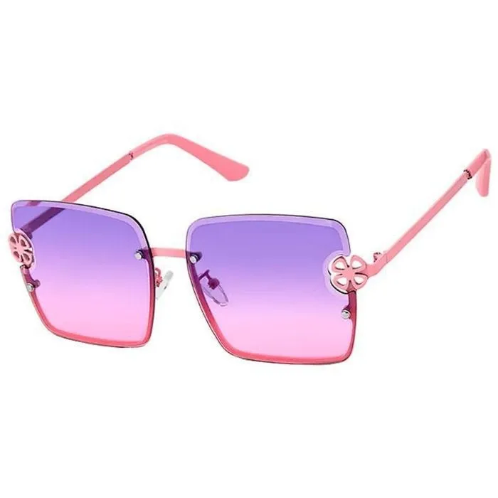 Tint Color Square Clover Sunglasses