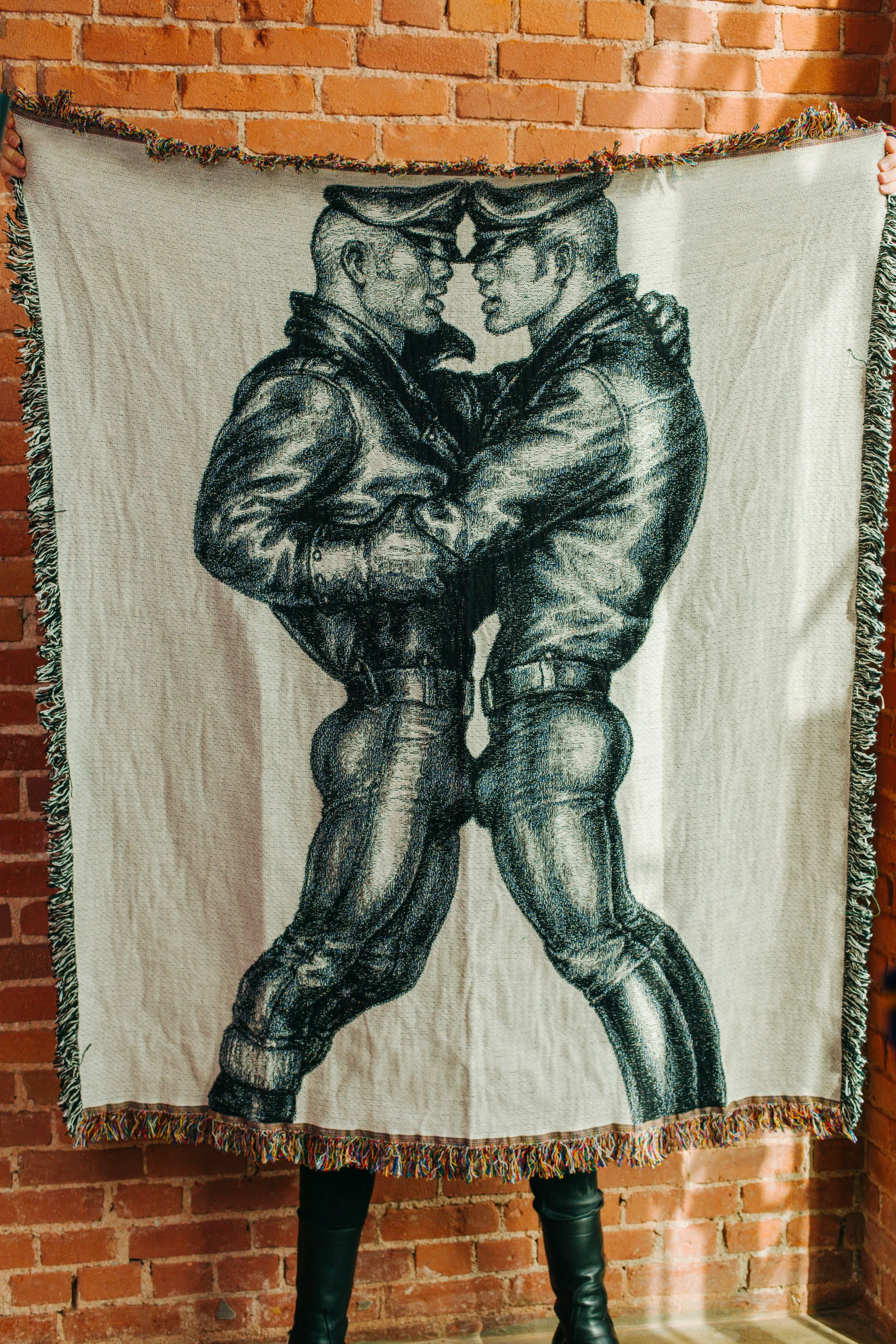 Tom of Finland "Leatherman" Woven Blanket