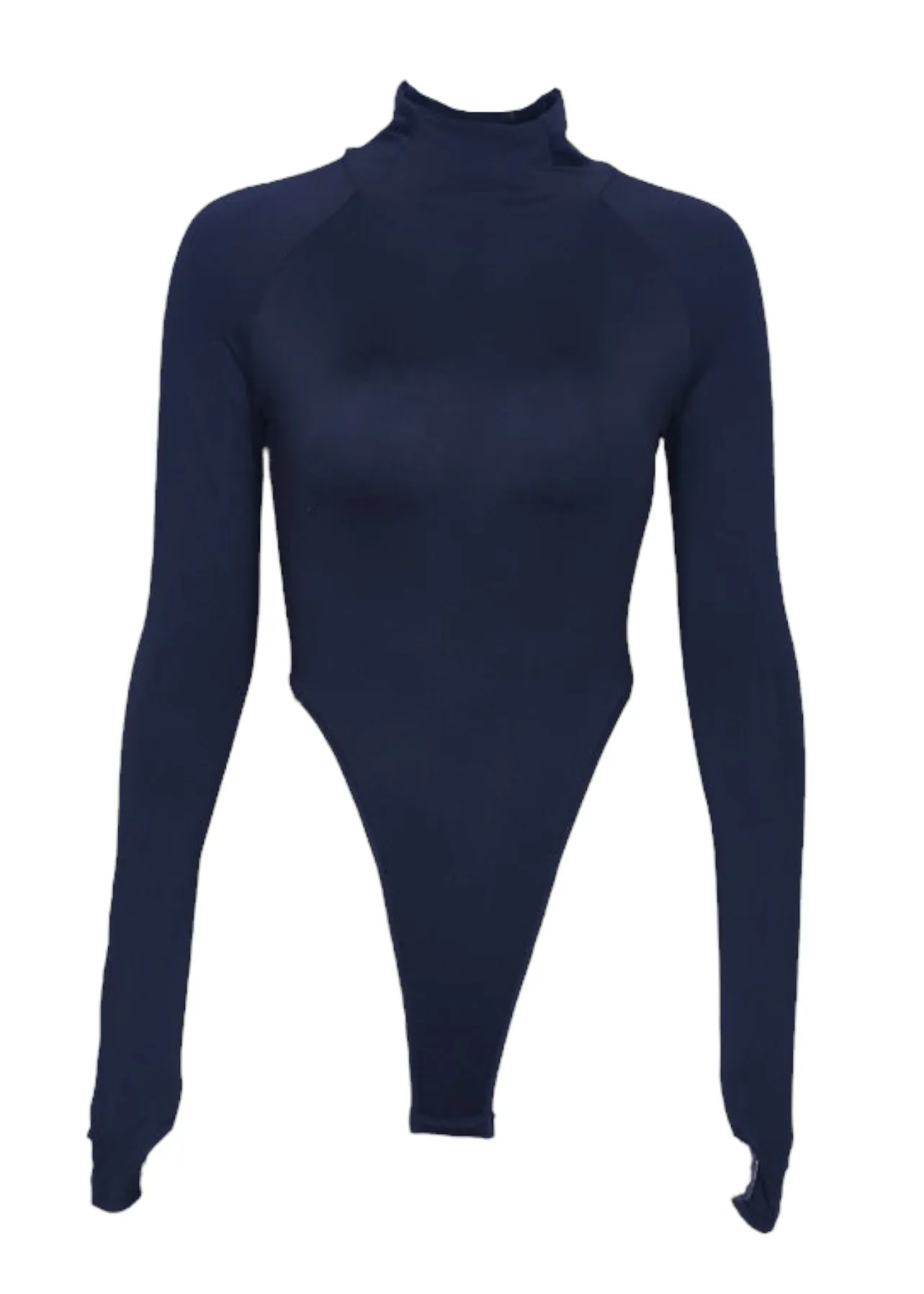 Turtleneck High-Cut Bodysuit