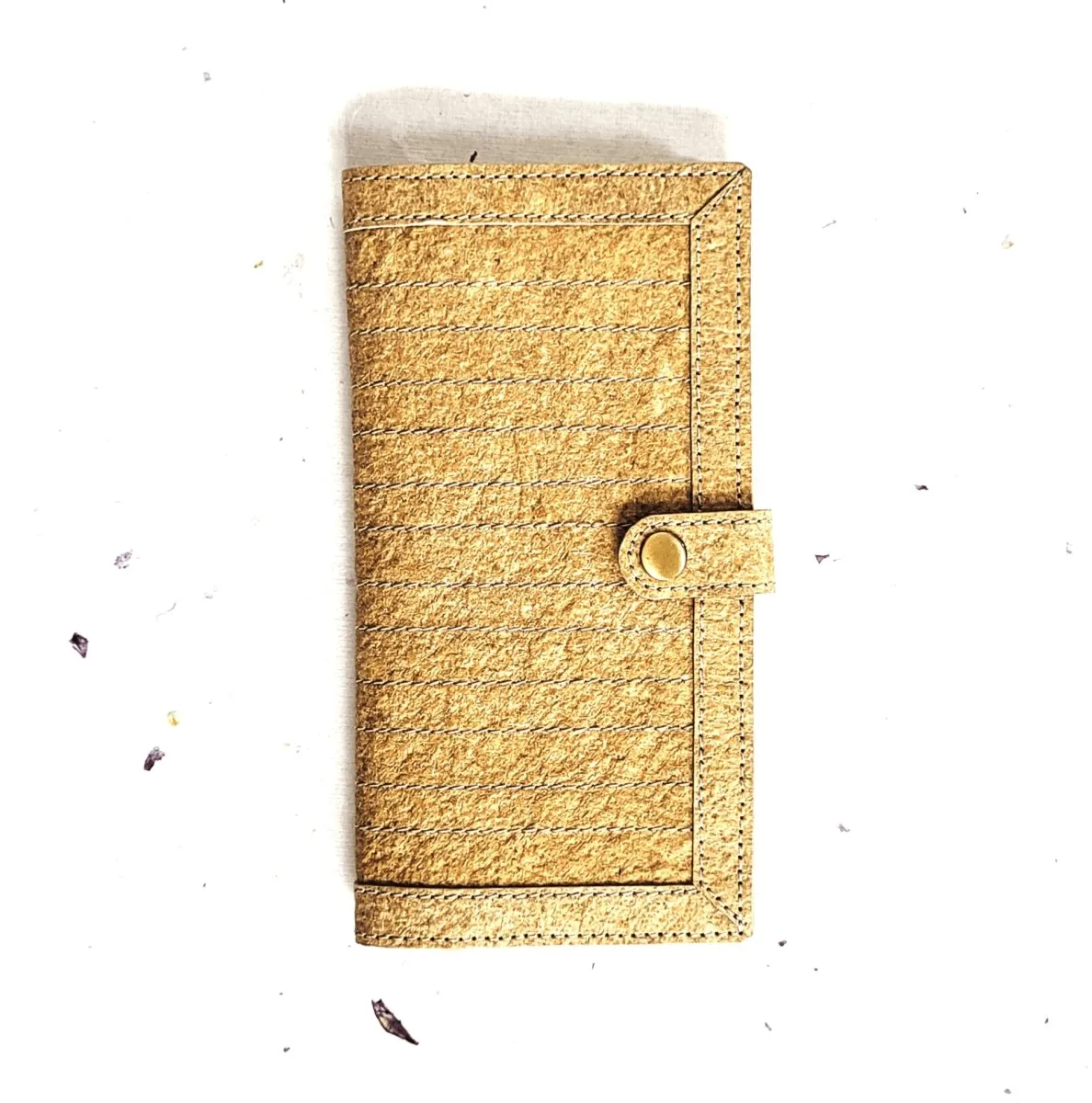 Vegan Coconut Leather Yasti Wallet - Beige