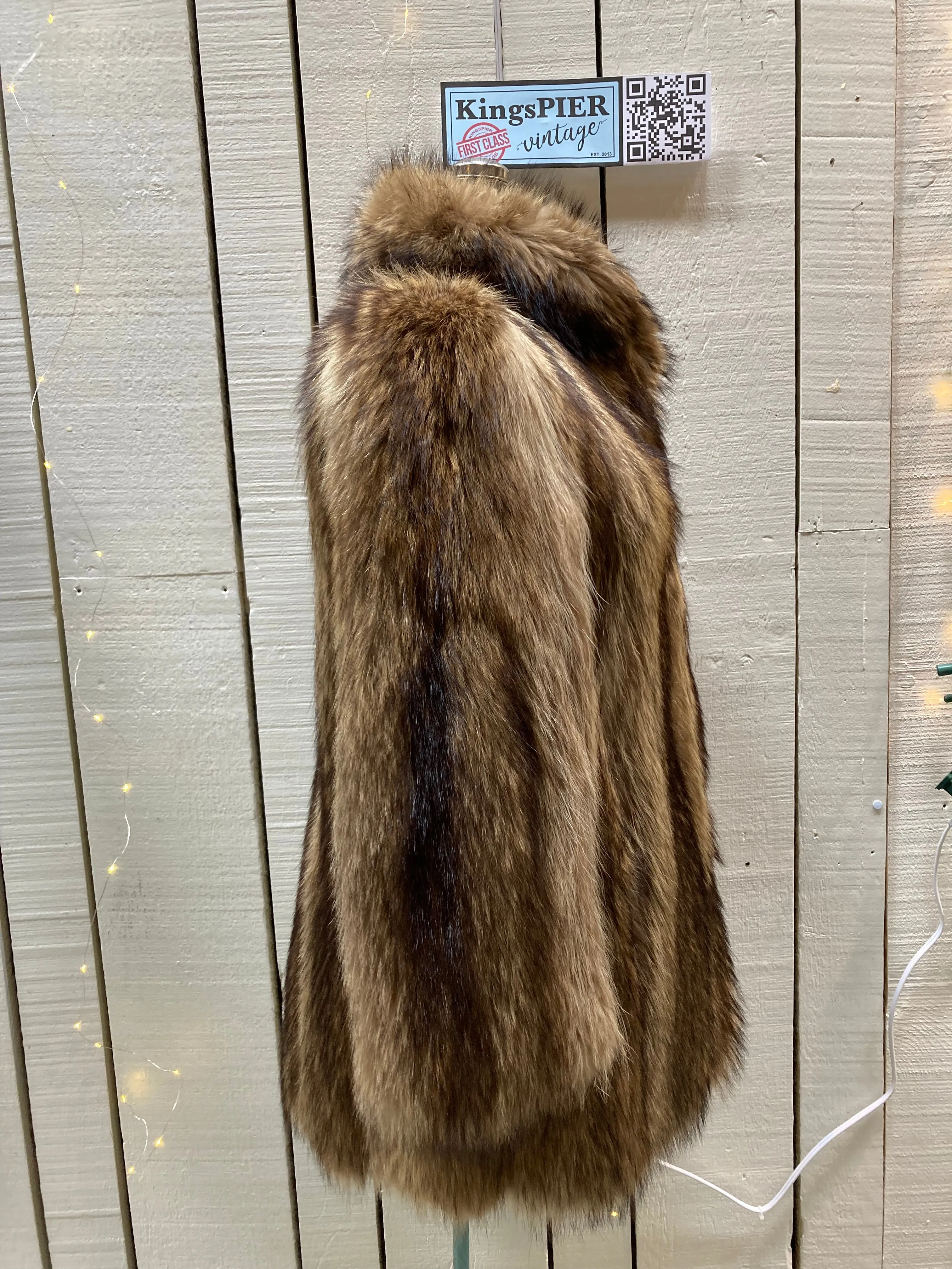 Vintage Greenwich Furs Light Brown Fur Coat, Made in USA, Chest 38”