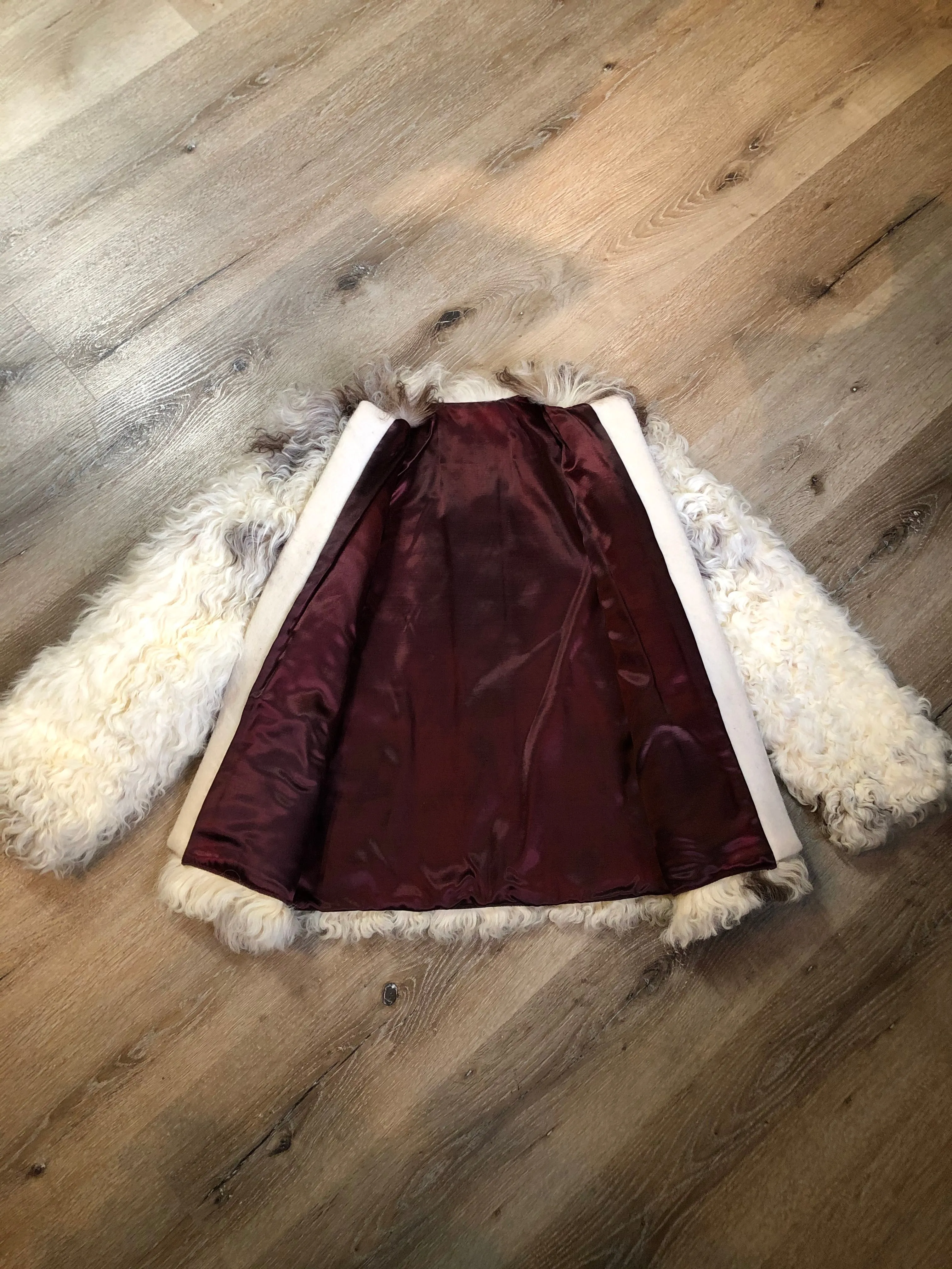 Vintage Mongolian Sheepskin Coat, SOLD