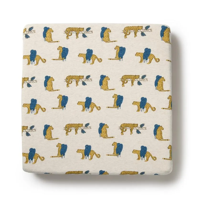 Wilson & Frenchy | Organic Baby Cot Sheet - Sneaky Leopard