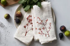 Winter Berries Flour Sack Cotton Napkins - Set of Four