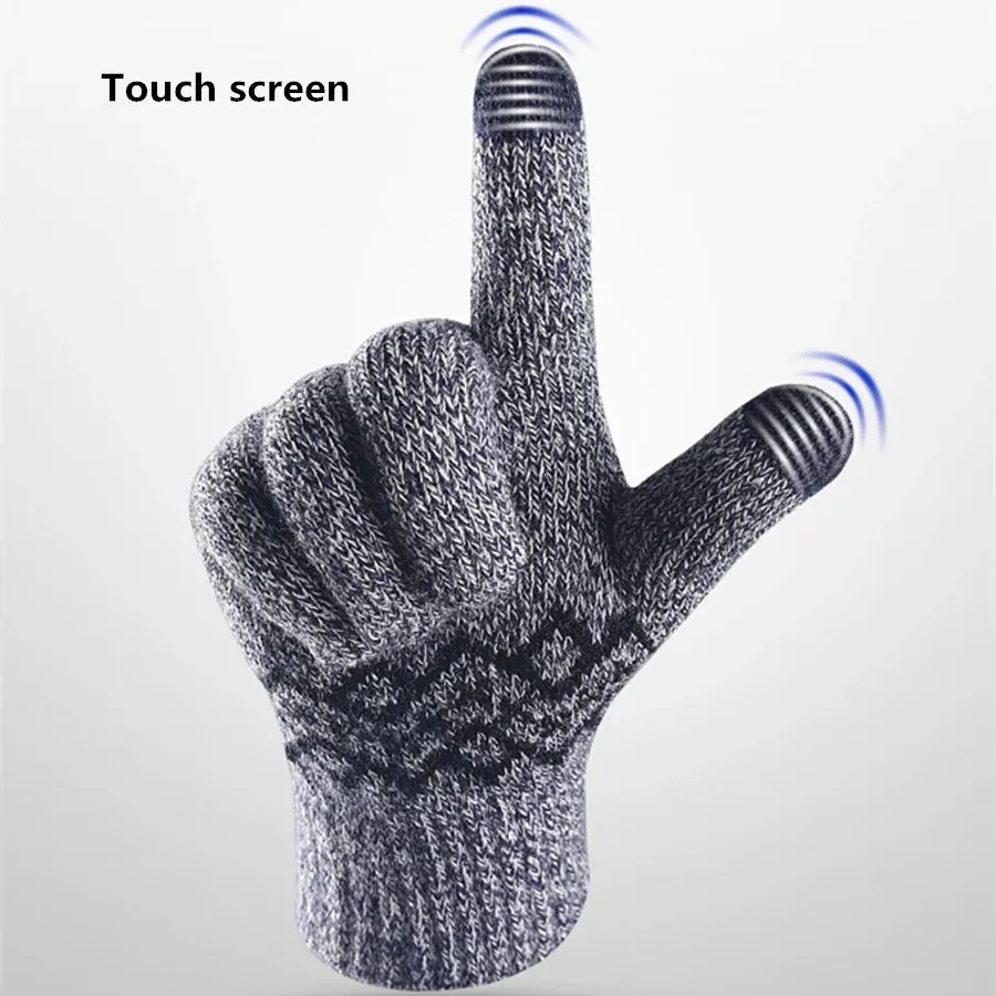 Winter Fashion Mobile Touch Screen Knitted Wool Gloves