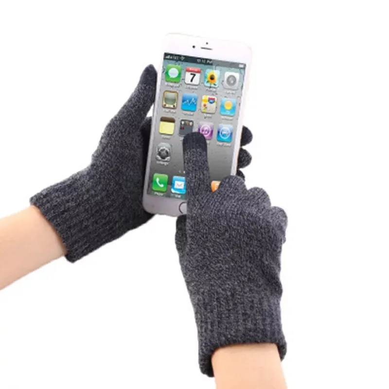 Winter Fashion Mobile Touch Screen Knitted Wool Gloves