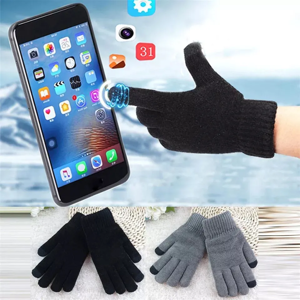 Winter Fashion Mobile Touch Screen Knitted Wool Gloves