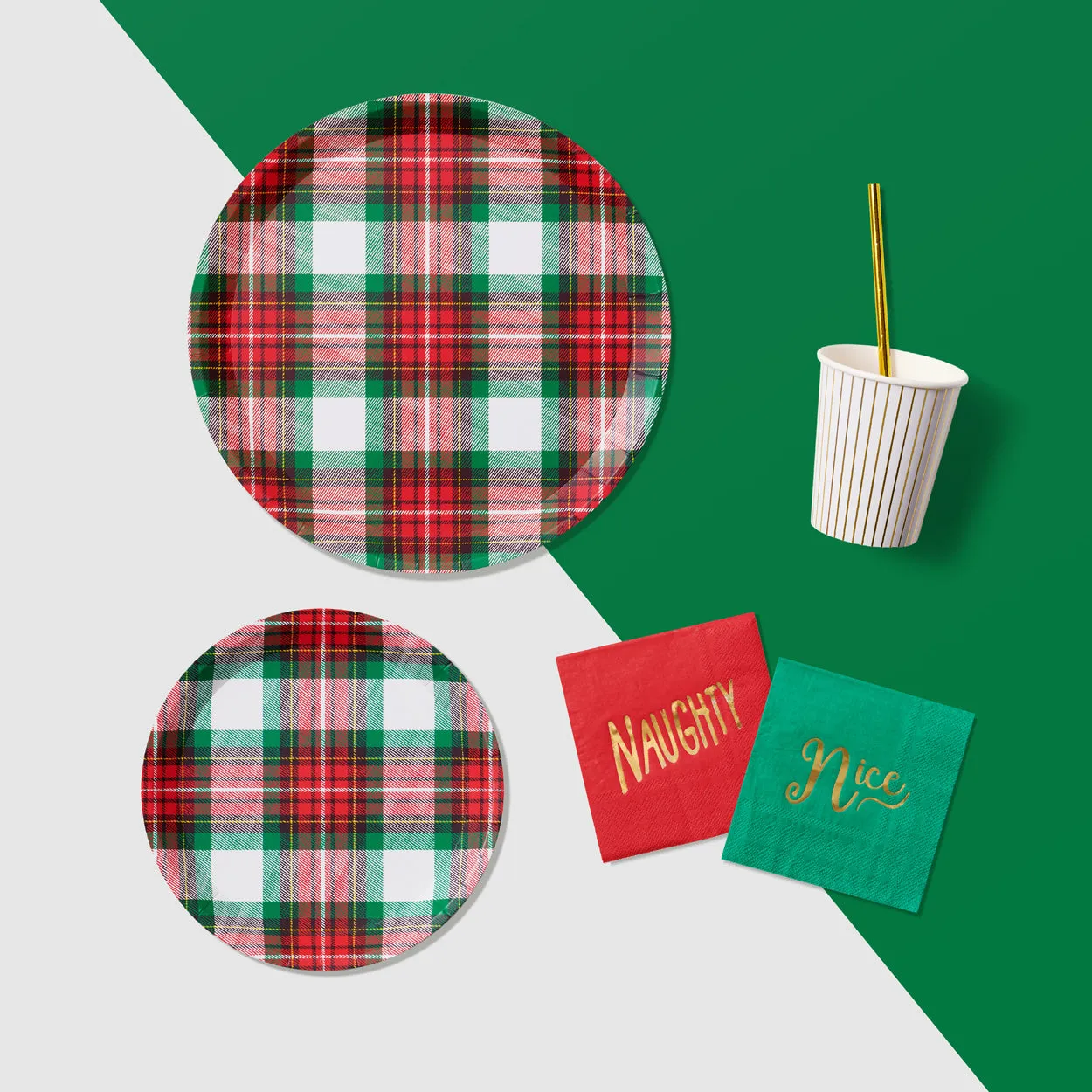 Winter Plaid Small Plates (10 per pack)