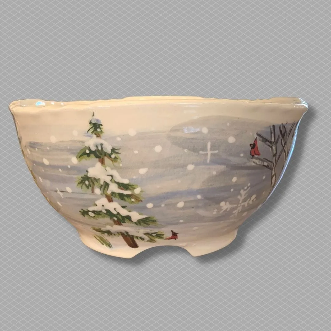 Winter Tree Serve Bowl