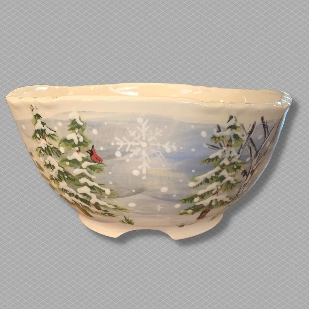 Winter Tree Serve Bowl