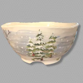 Winter Tree Serve Bowl