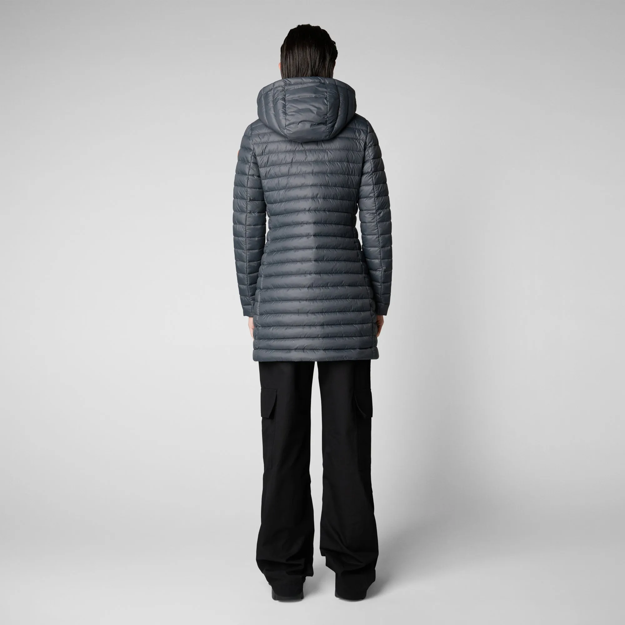 Woman's animal free puffer Bryanna in storm grey