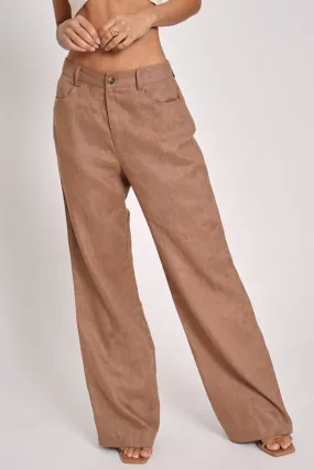 Women WIDE LINEN PANTS