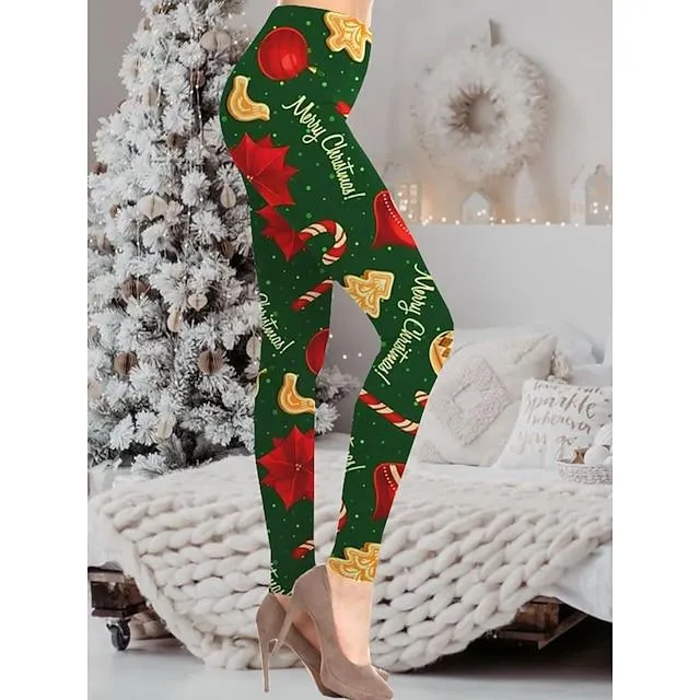 Women's Christmas Leggings Fashion Xmas Christmas Fall&Winter