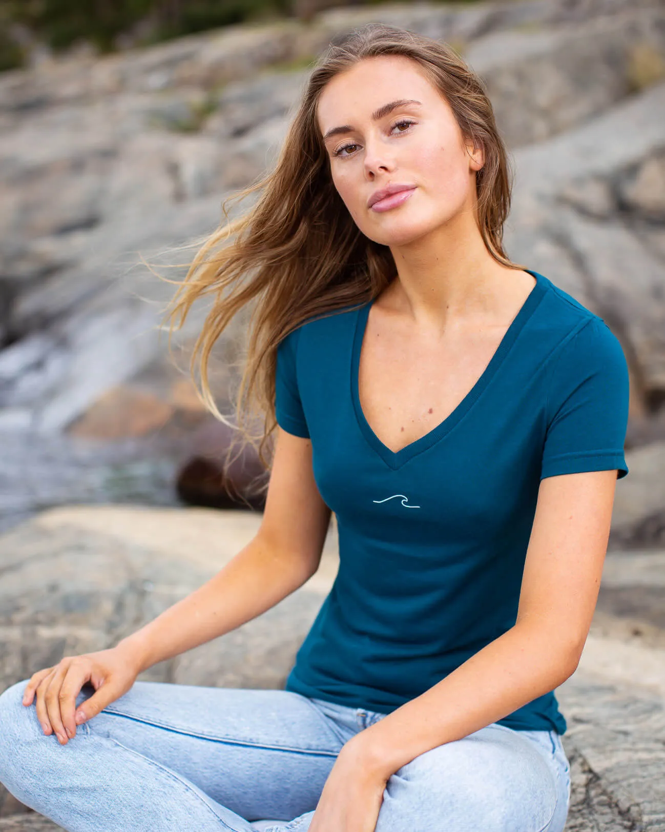 Women's Eco Ocean T-Shirt in Ocean Green