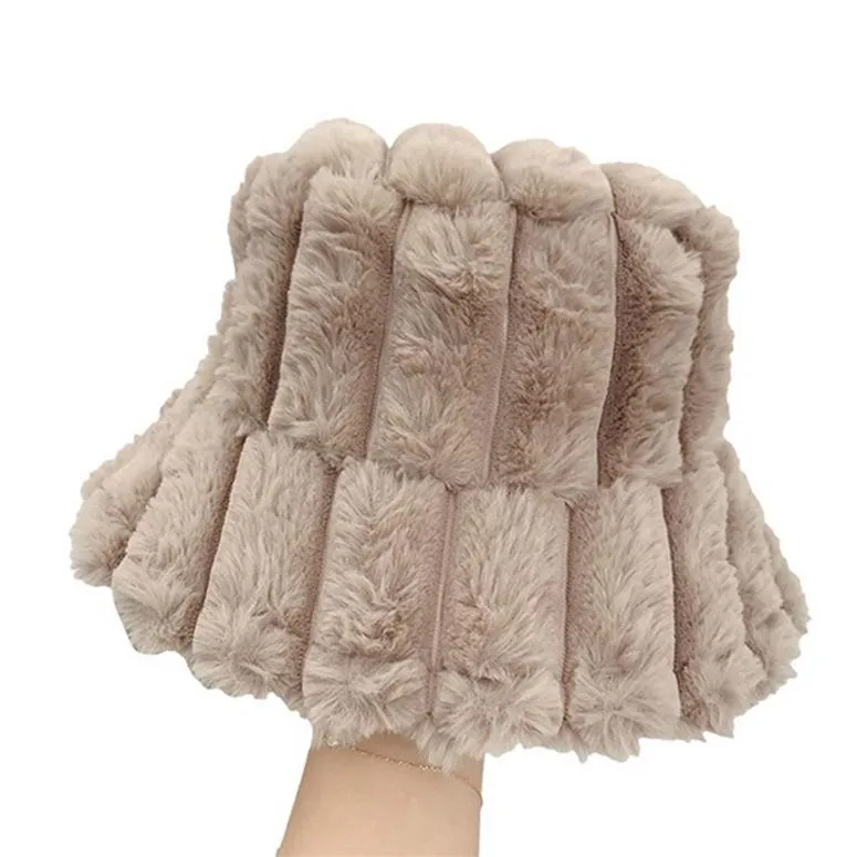 Women's Korean Style All-match Plush Fisherman Hat Casual Warm Soft Basin Hat