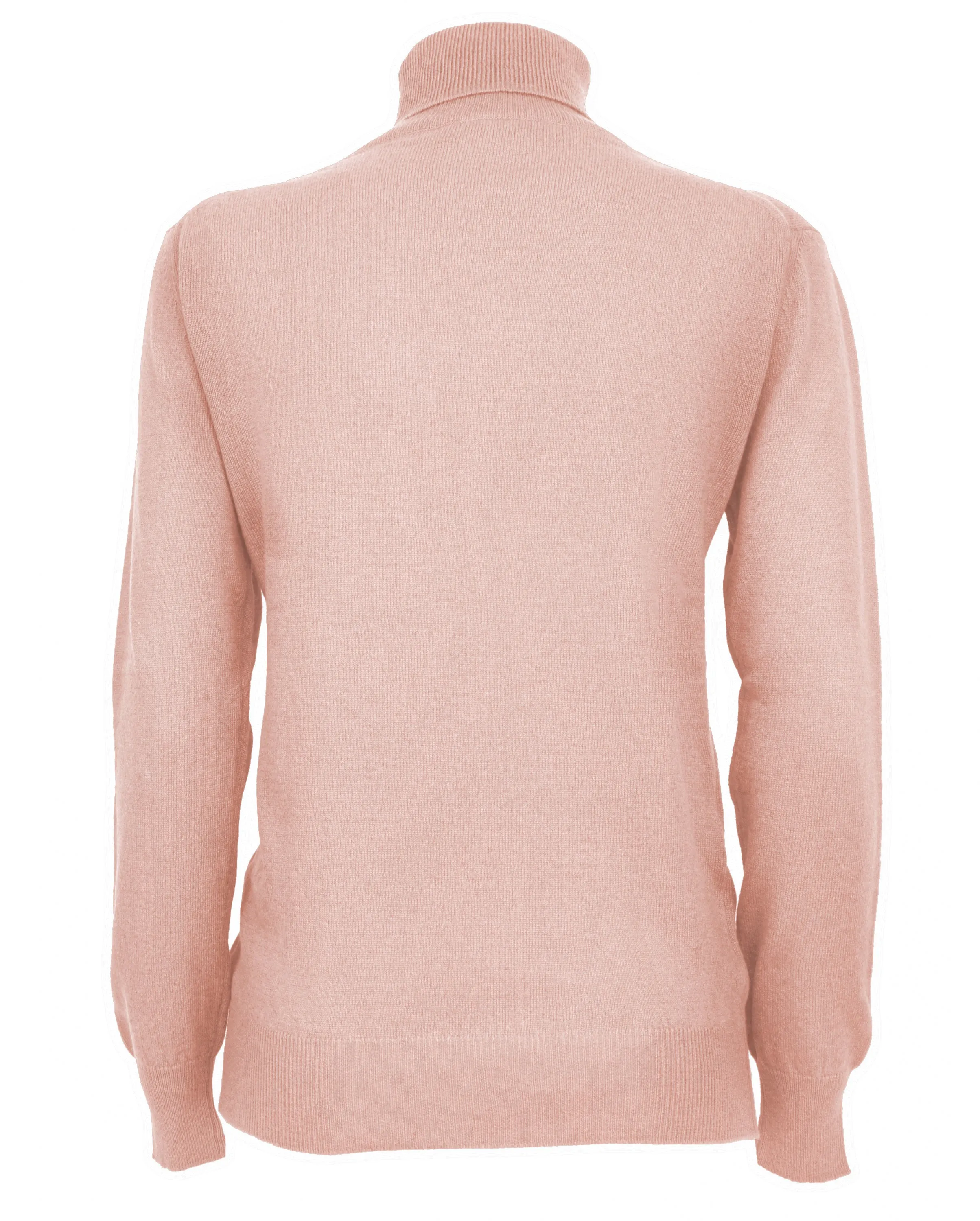 Women's Pure Cashmere Turtleneck Sweater Peach