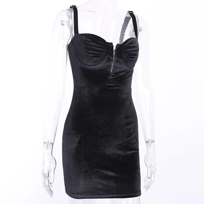 Women's Sleeveless Skinny Solid Mini Dress