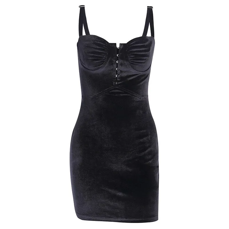 Women's Sleeveless Skinny Solid Mini Dress