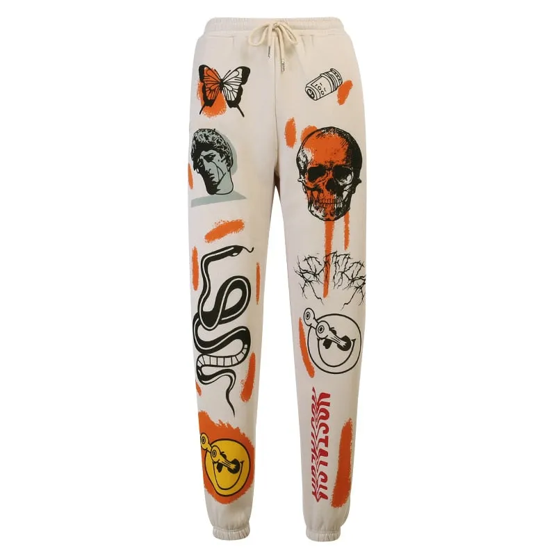 Women’s Unisex Cartoon Print Joggers