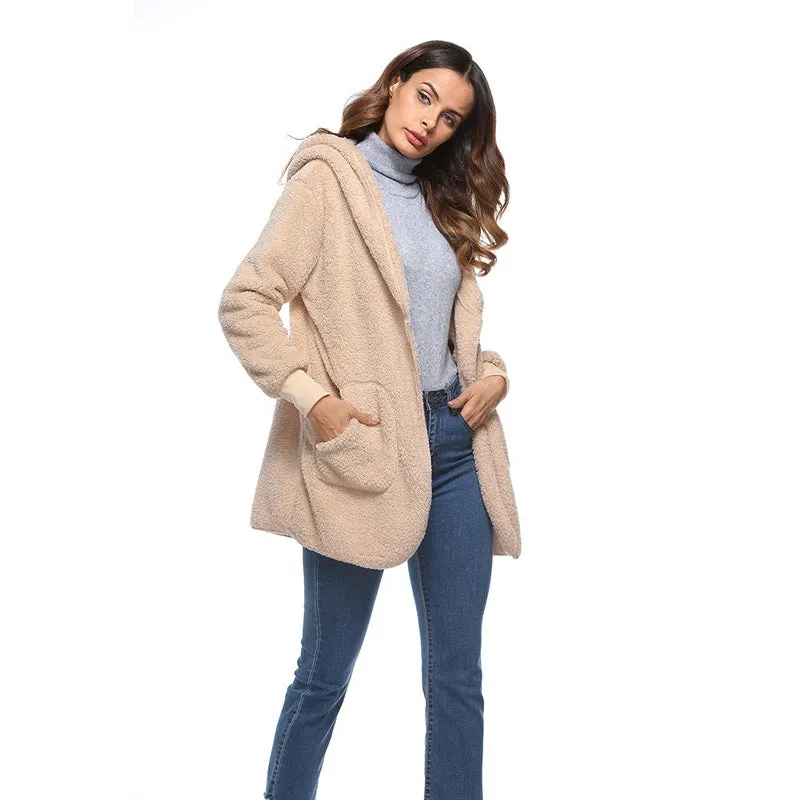 Women's Winter Faux Fur Hooded Coat