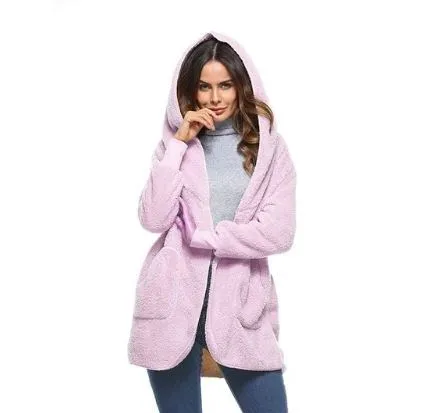 Women's Winter Faux Fur Hooded Coat