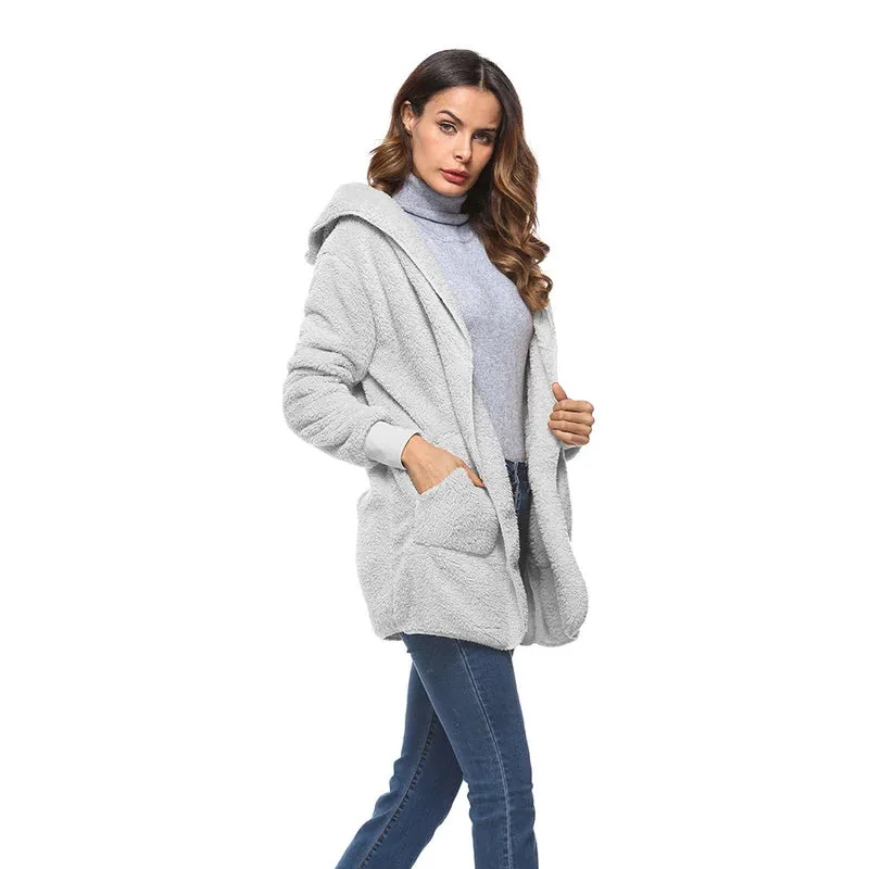 Women's Winter Faux Fur Hooded Coat