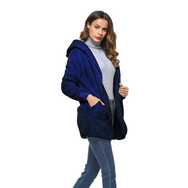 Women's Winter Faux Fur Hooded Coat