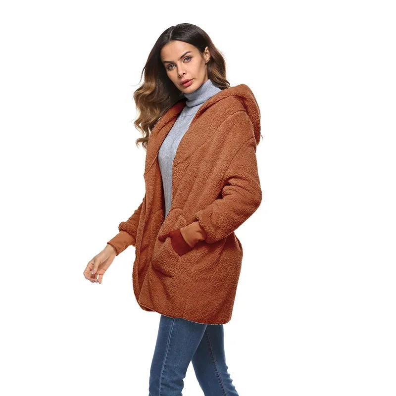 Women's Winter Faux Fur Hooded Coat