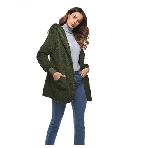 Women's Winter Faux Fur Hooded Coat