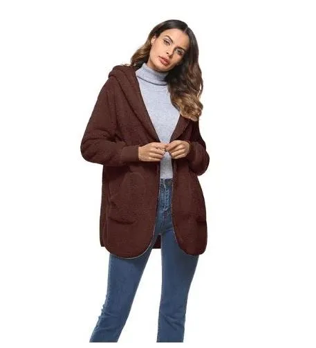 Women's Winter Faux Fur Hooded Coat