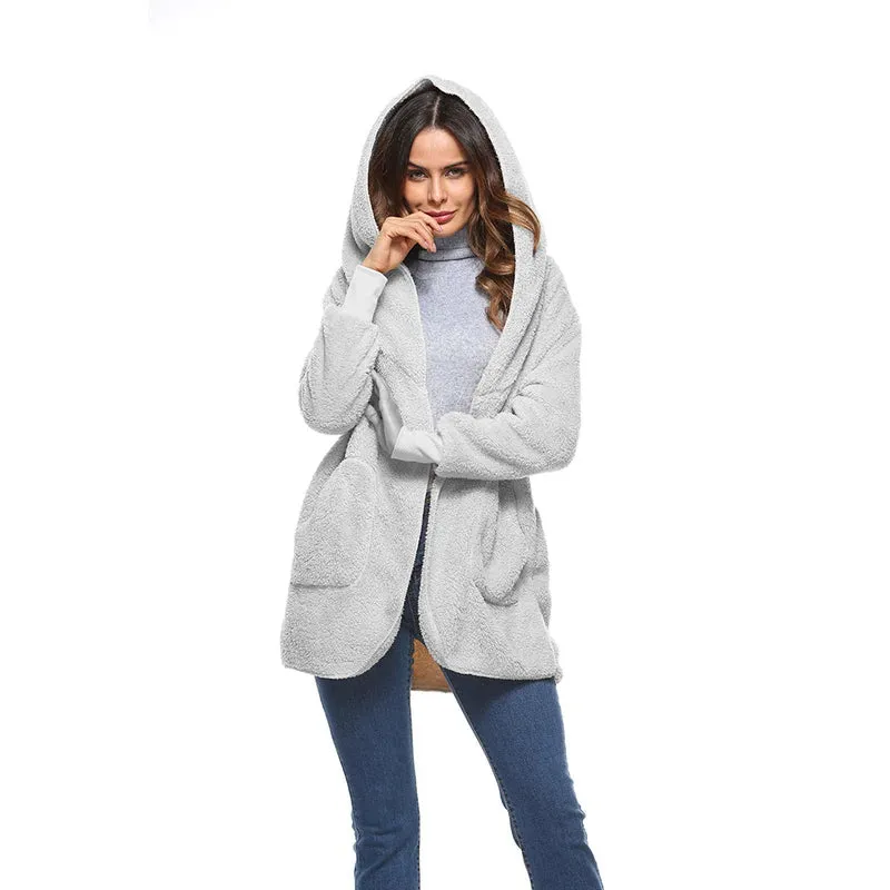 Women's Winter Faux Fur Hooded Coat