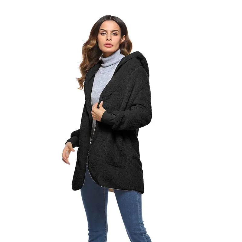 Women's Winter Faux Fur Hooded Coat