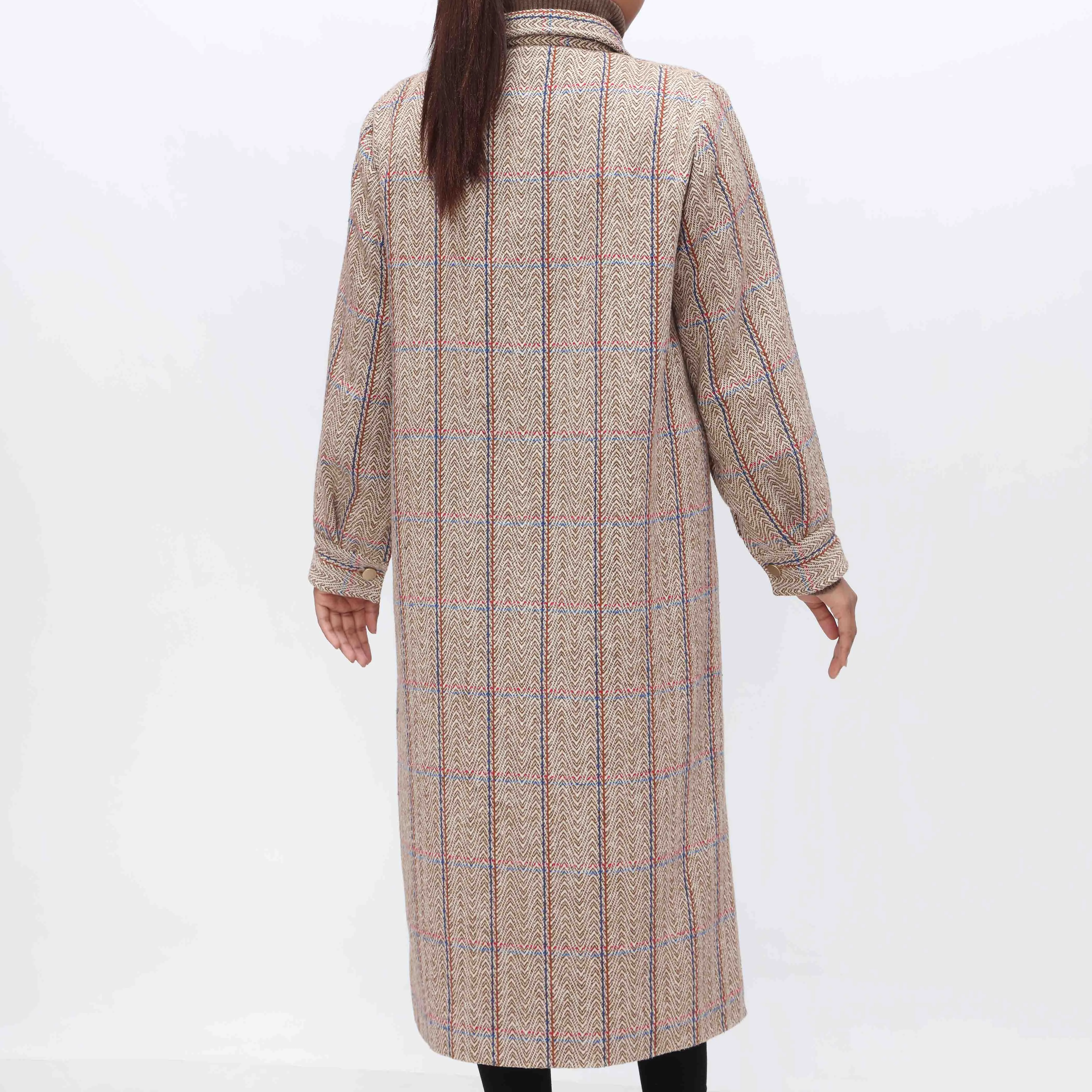 Woolen Checkered Coat PW3010