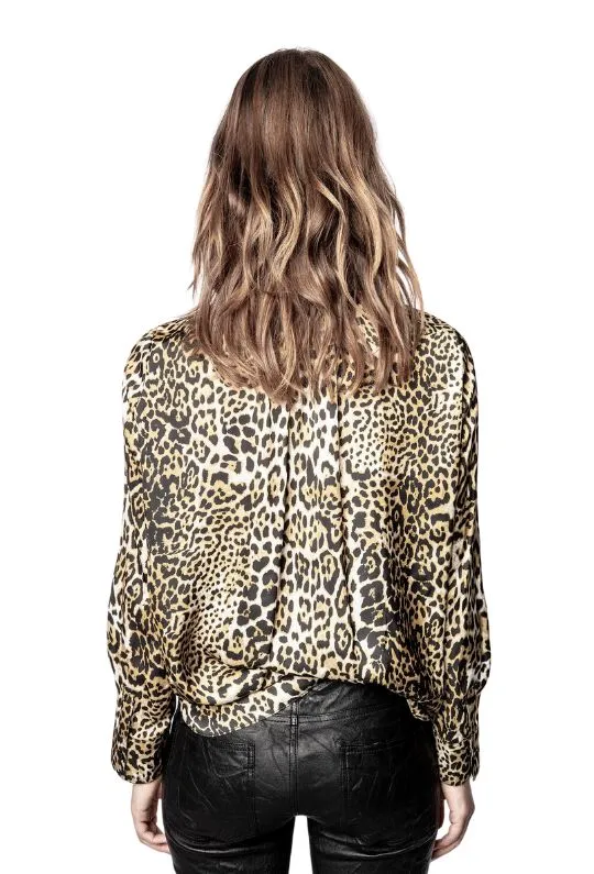 Zadig & Voltaire Tink Leo Satin Tunic - Leopard Print