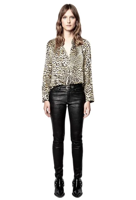 Zadig & Voltaire Tink Leo Satin Tunic - Leopard Print