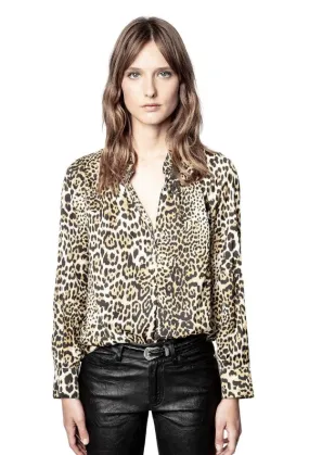 Zadig & Voltaire Tink Leo Satin Tunic - Leopard Print