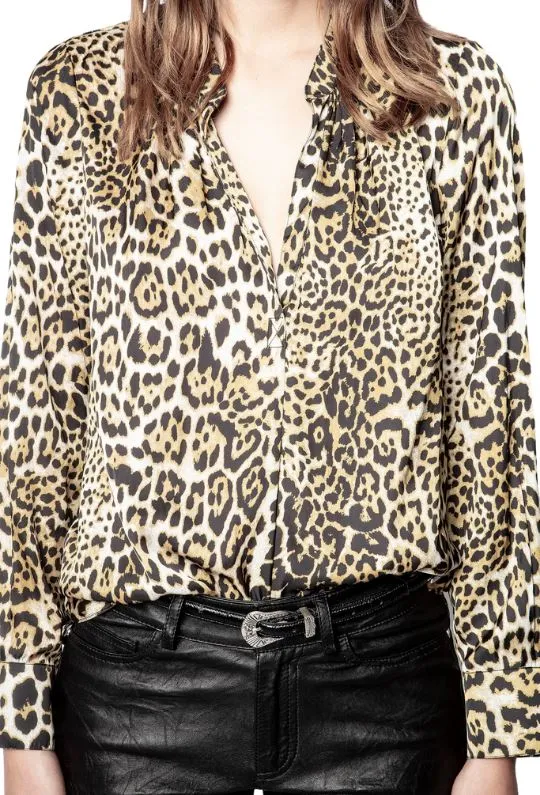 Zadig & Voltaire Tink Leo Satin Tunic - Leopard Print